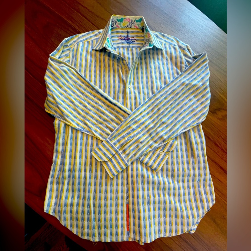 Trendy Robert Graham flip cuff shirt XL